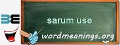 WordMeaning blackboard for sarum use
